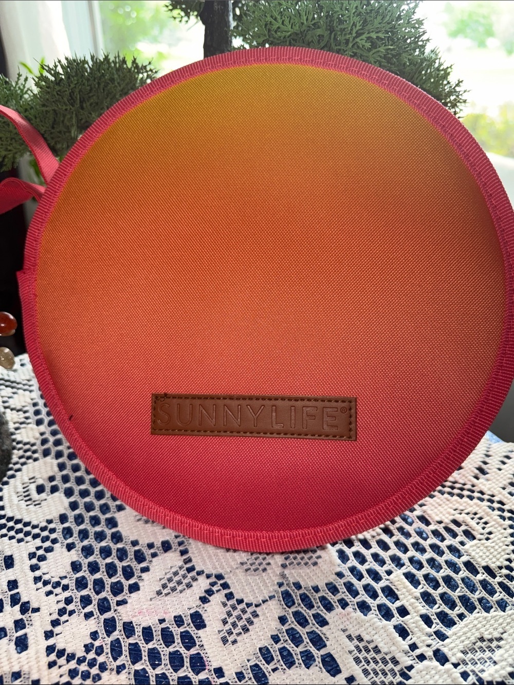 Sunnylife Sunset Gradient Round Crossbody - Pink & Orange